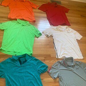 Lot / Bundle Nike Golf Polos Tiger Woods Dri-Fit Polos